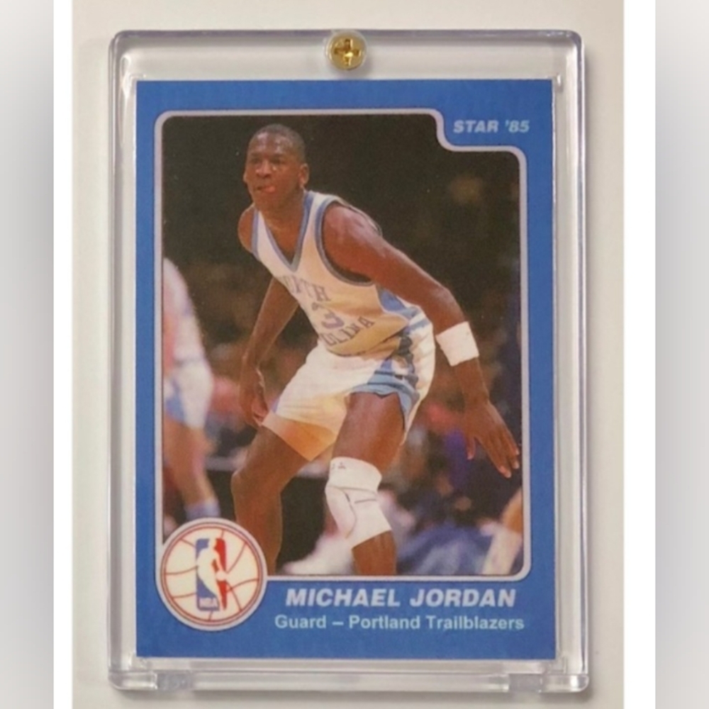 '85 Star MICHAEL JORDAN RC #9 "ERROR"-Portland Trailblazers basketball card